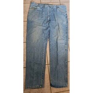 Wrangler Jeans Mens 46x32 Blue Cotton Blend Denim (3)
